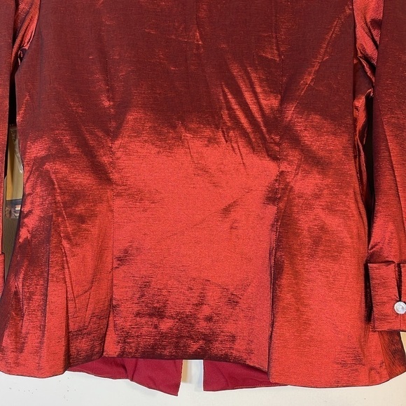 NWT. Cathaya 14 Burgundy Satin Jacket. - Picture 12 of 13